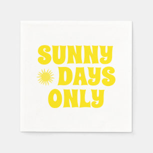 Retro Sunny Days nur Zitat glücklichen Sommer Part Serviette