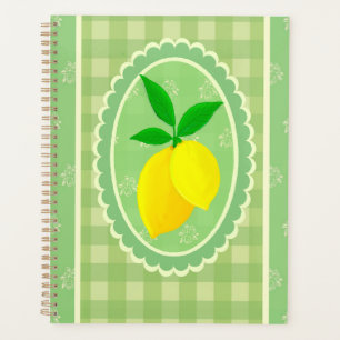 Retro Sunny Lemon Gelbes Frühlinggrün Planer