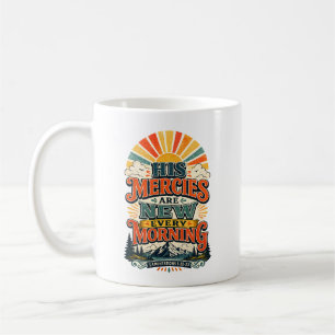 Retro Sunrise Christlicher Glaube Morgen Schrift Kaffeetasse