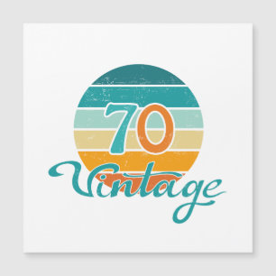 Retro Sunset 70 Vintag gestört Magnetkarte