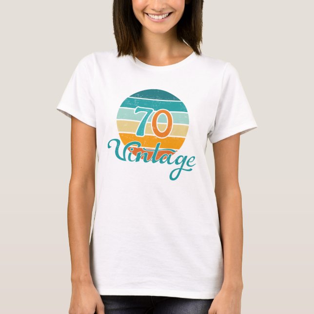 Retro Sunset 70 Vintag gestört T-Shirt (Vorderseite)