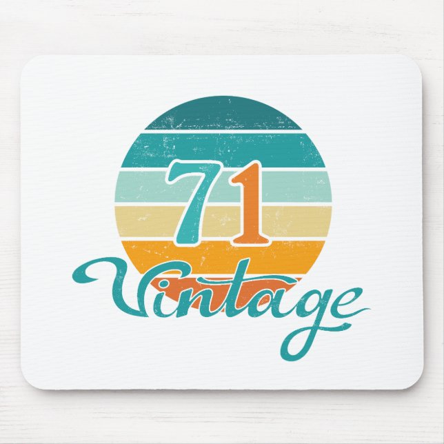 Retro Sunset 71 Vintag gestört Mousepad (Vorne)