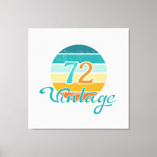 Retro Sunset 72 Vintag gestört Leinwanddruck