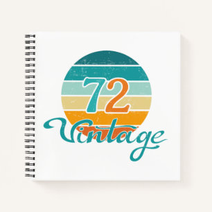 Retro Sunset 72 Vintag gestört Notizbuch