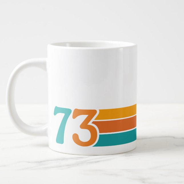 Retro Sunset 73 Jumbo-Tasse (Links)