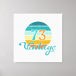 Retro Sunset 73 Vintag gestört Leinwanddruck