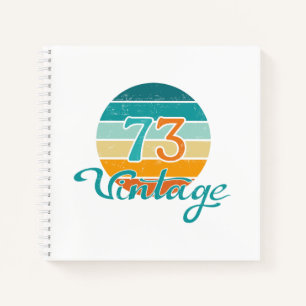 Retro Sunset 73 Vintag gestört Notizbuch