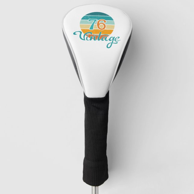 Retro Sunset 76 Vintag gestört Golf Headcover (Vorderseite)
