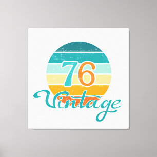 Retro Sunset 76 Vintag gestört Leinwanddruck