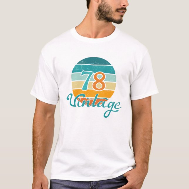 Retro Sunset 78 Vintag gestört T-Shirt (Vorderseite)