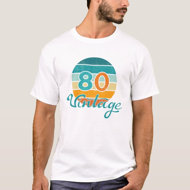 Retro Sunset 80 Vintag gestört T-Shirt (Vorderseite)
