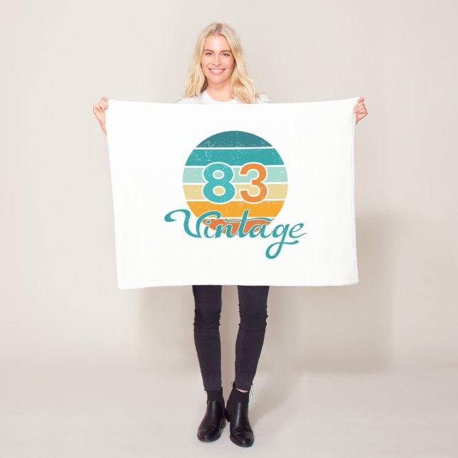 Retro Sunset 83 Vintage Distressed Fleecedecke (Beispiel)