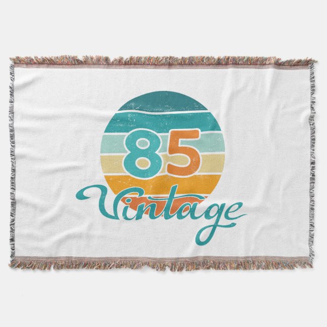 Retro Sunset 85 Vintage Distressed Decke (Vorderseite)