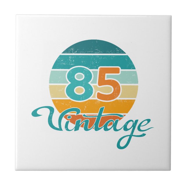 Retro Sunset 85 Vintage Distressed Fliese (Vorderseite)