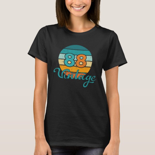 Retro Sunset 88 Vintage Distressed T-Shirt (Vorderseite)