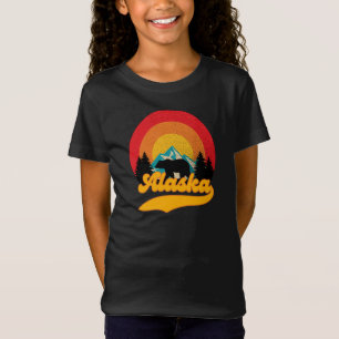 Retro Sunset Alaska Juneau Bear Mountains Wild AK T-Shirt