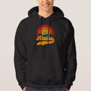 Retro Sunset Alaska Juneau Elche 0Berge Wild Hoodie