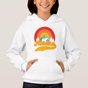 Retro Sunset Alaska Juneau Elche 0Berge Wild Hoodie