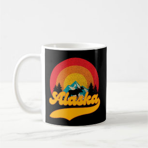 Retro Sunset Alaska Juneau Elche 0Berge Wild Kaffeetasse