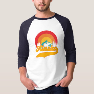 Retro Sunset Alaska Juneau Elche 0Berge Wild T-Shirt