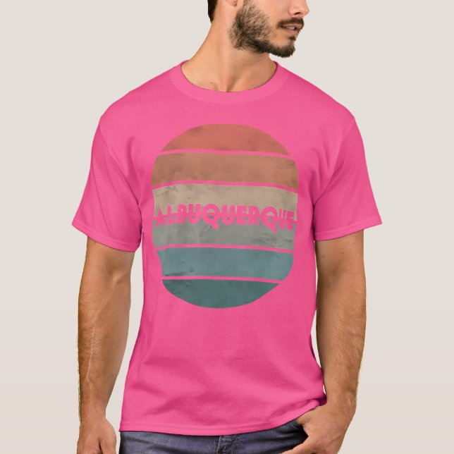 Retro Sunset Albuquerque T-Shirt (Vorderseite)