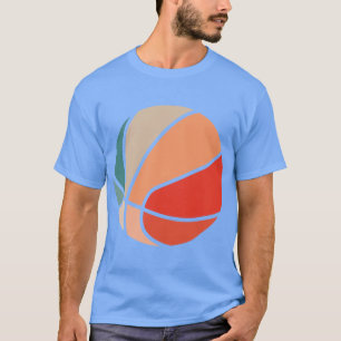 Retro Sunset Basketball farbenfroh T-Shirt