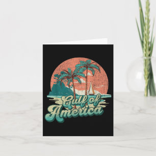 Retro Sunset Beach Vibes - Golf von USA, Amerika Karte