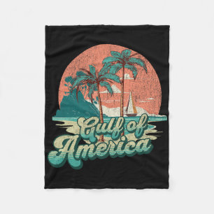 Retro Sunset Beach Vibes - Golf von USA Fleecedecke