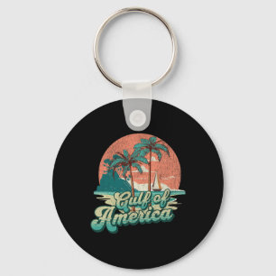 Retro Sunset Beach Vibes - Golf von USA Schlüsselanhänger