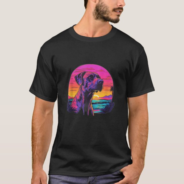 Retro Sunset Black Mouth Cur Dodge Tank Top (Vorderseite)