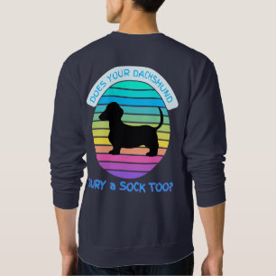Retro Sunset Bringt Ihre Dackel auch eine Socke? Sweatshirt