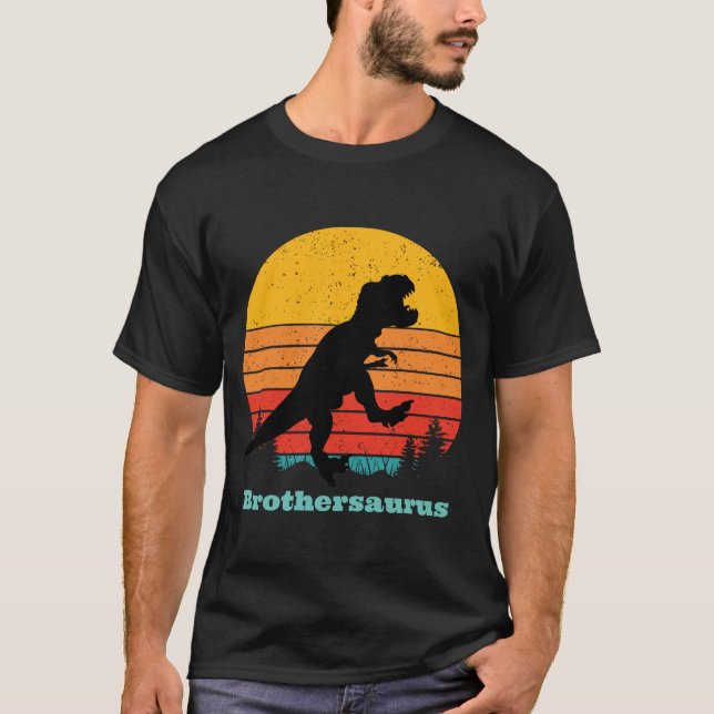 Retro Sunset Brothersaurus T-Shirt (Vorderseite)