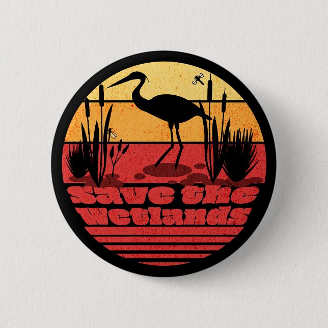 Retro Sunset Button (Vorderseite)