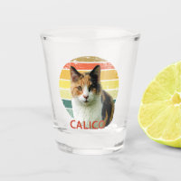 Retro Sunset Calico Moggy Cat