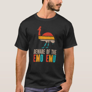 Retro Sunset Cassowary Emu Emu Haustier Cassowary T-Shirt