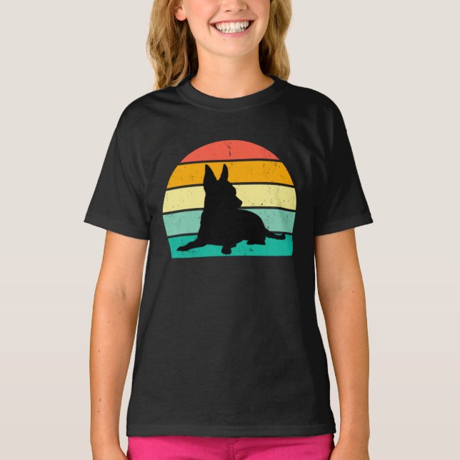 Retro Sunset Chihuahua T - Shirt (Vorderseite)
