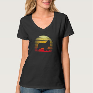Retro Sunset Cocker Spaniel Dog Design T-Shirt