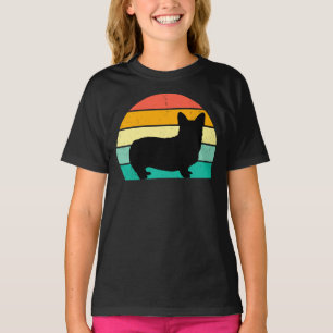 Retro Sunset Corgi T - Shirt