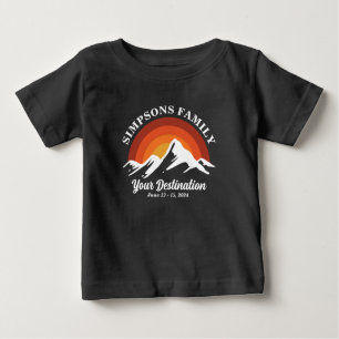 Retro Sunset Custom Family Vacacation Group Matchi Baby T-shirt