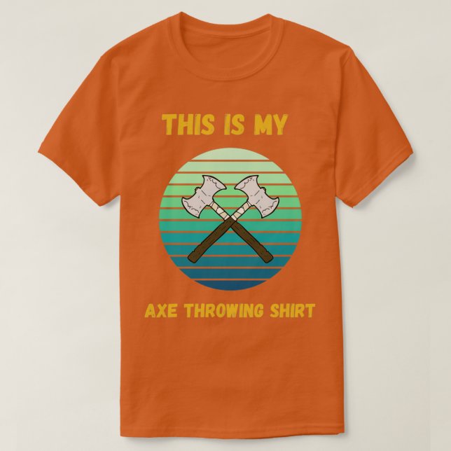 Retro Sunset Das ist mein Ax Throwing ShirtFunny W T-Shirt (Design vorne)