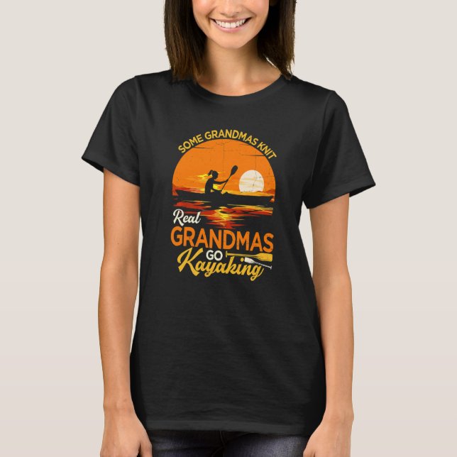 Retro Sunset Einige Grandmas Strick Real Grandmas  T-Shirt (Vorderseite)