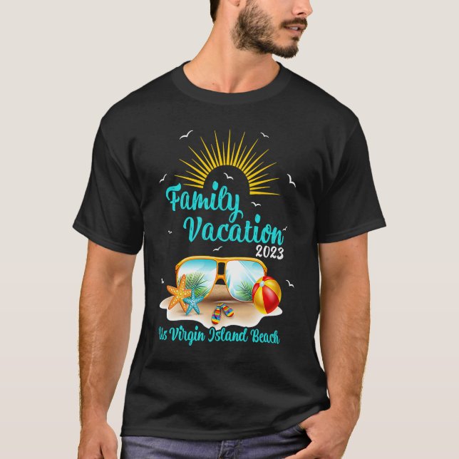 Retro Sunset Family Vacation 2023 Jungfrau Island T-Shirt (Vorderseite)