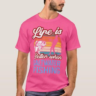 Retro Sunset Fishing T-Shirt