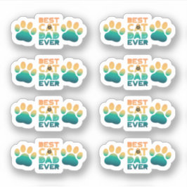 Retro Sunset Foto Vathers Day Best Cat Vater jemal Aufkleber