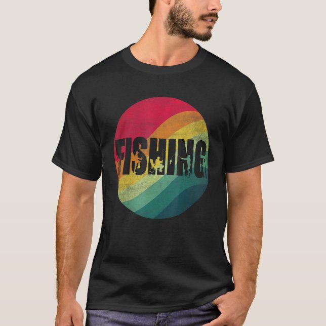 Retro-Sunset für Fischer T-Shirt (Vorderseite)