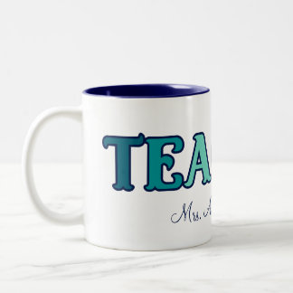 Retro Sunset Gradient Teacher Wertgutschein Gesche Zweifarbige Tasse