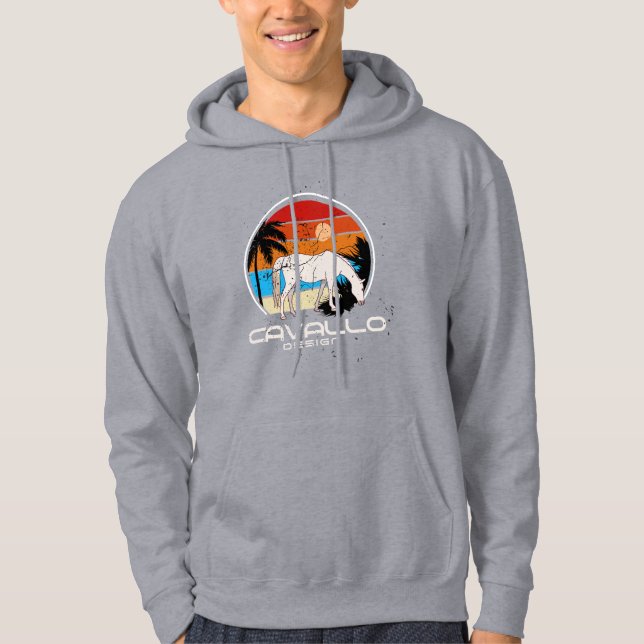 Retro Sunset Horse Graphic T - Shirt Design (Vorderseite)