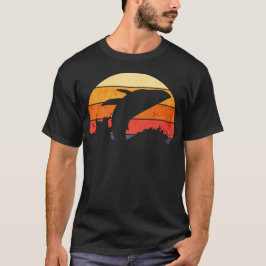 Retro Sunset Humpback Whale Breaching T-Shirt