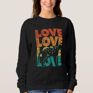 Retro Sunset I Liebe Cheetahs Idee für Tier 1 Sweatshirt