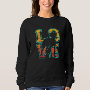 Retro Sunset I Liebe Mein Vizsla Dog Design Sweatshirt